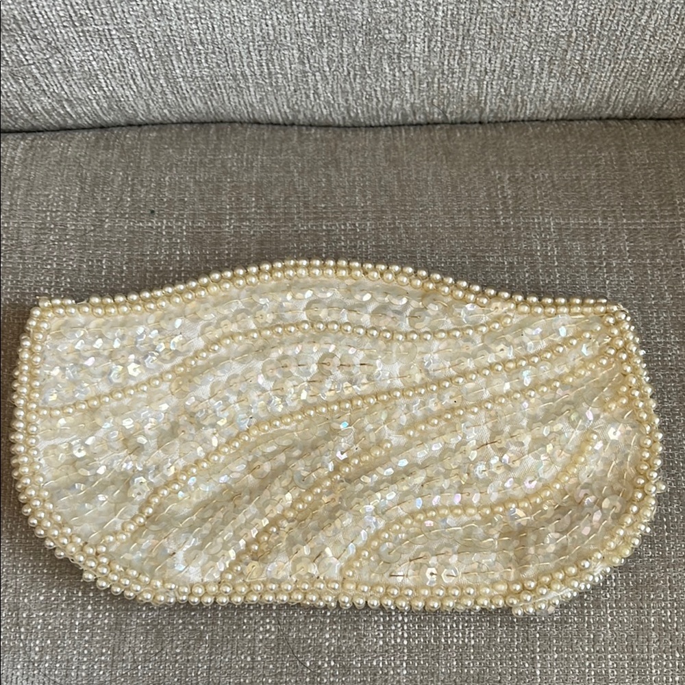 Vintage Miranda Japan Pearl Beaded and Sequin Pouch